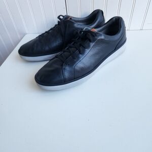 Johnston & Murphy Black Leather Sneakers
